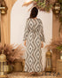 Printed Satin Long Dress 61182